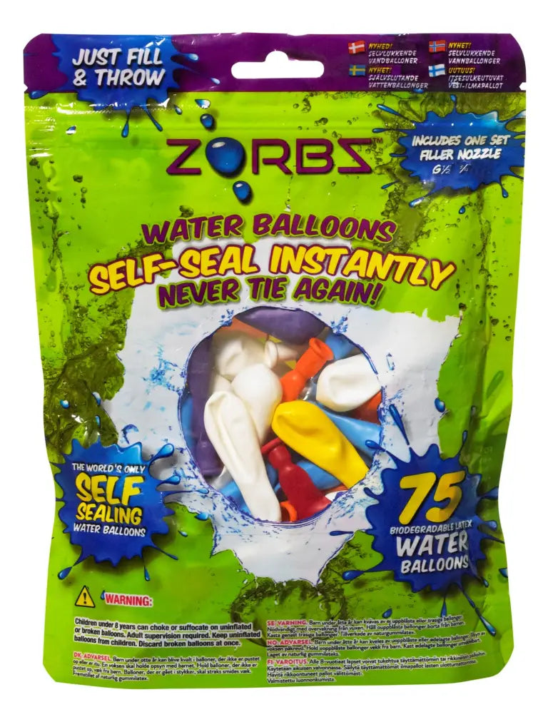 Zorbz Self Sealing Water Balloons - pack of 75