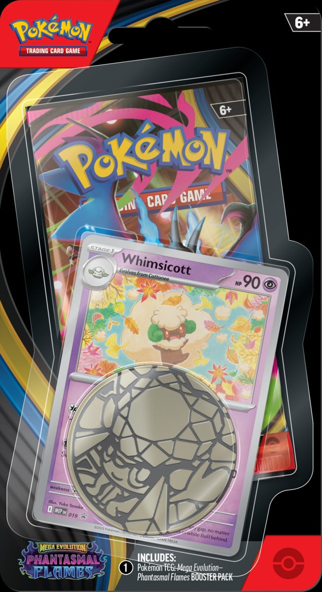 Pokemon TCG - Mega Evolution: Phantasmal Flames Checklane Blister (Whimsicott)
