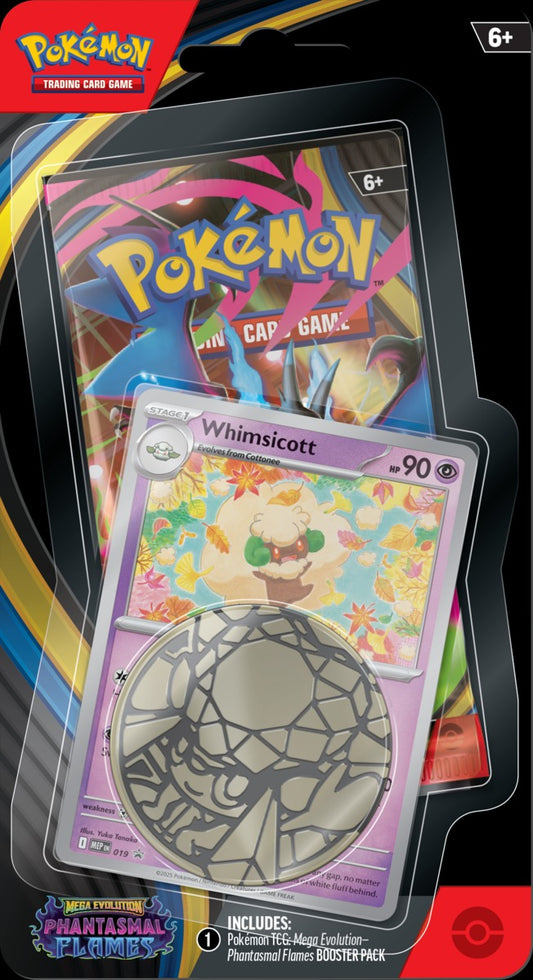Pokemon TCG - Mega Evolution: Phantasmal Flames Checklane Blister (Whimsicott)